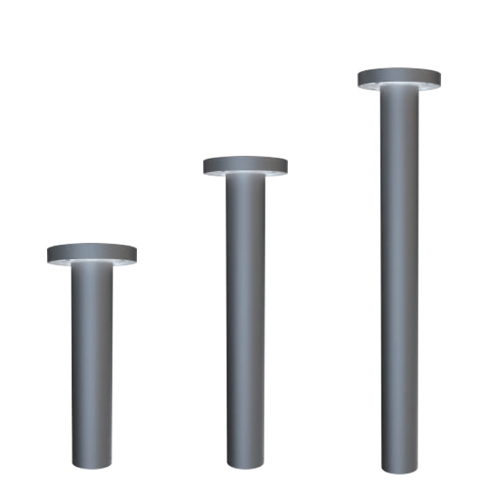 Kina udendørs flad top pullert med linse